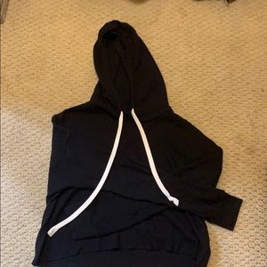 black cropped hoodie